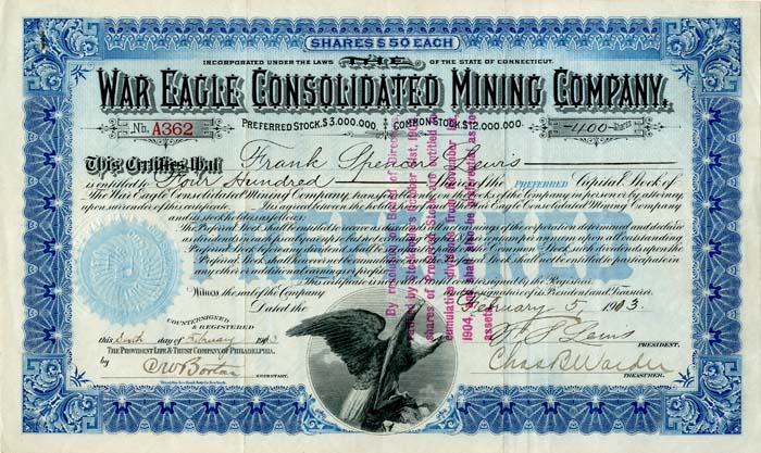 War Eagle Consolidated Mining Co.
